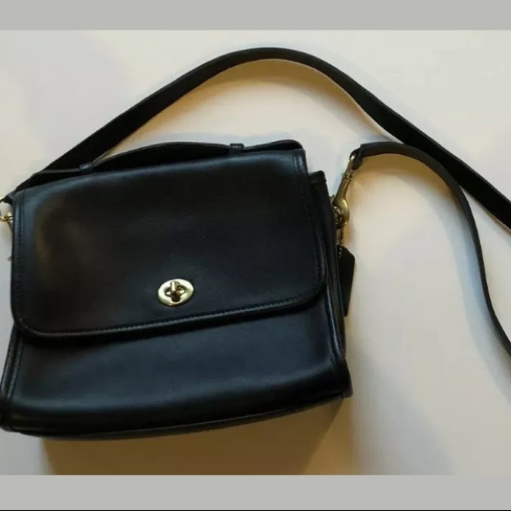SOLD ON ANOTHER SITE - VTG Coach Court Bag  Black - Picture 9 of 11